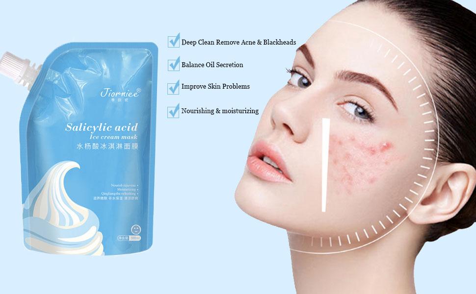 Salicylic ice cream Mask moisturizing (Buy 2 Get 2 Salicylic foaming Face Wash Free)